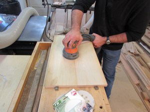 A little sanding to clean up the board