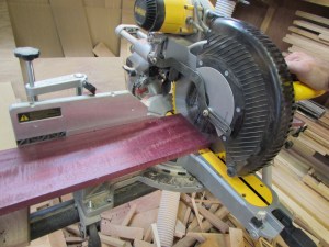 Cutting the purpleheart 24