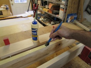 Applying glue to the edges