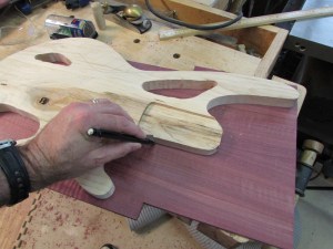 Tracing the bottom board