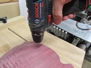 Drilling a small starter hole