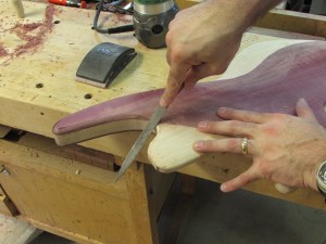 Cleaning up with a modelers' rasp