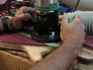 Routing the pickup pockets