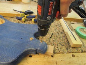 Opening up the through holes