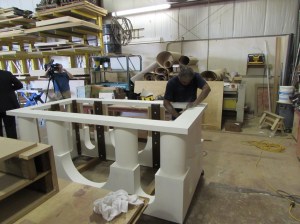 Altar base, under construction