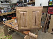 Oak and walnut cabinet