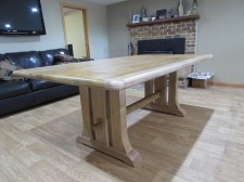 Bleached walnut dining table