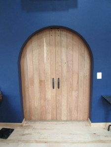 Two-faced barn doors